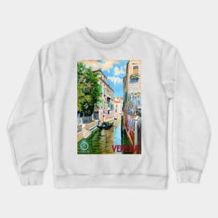 Vintage Travel Poster Italy Venice Venezia 1920s Crewneck Sweatshirt